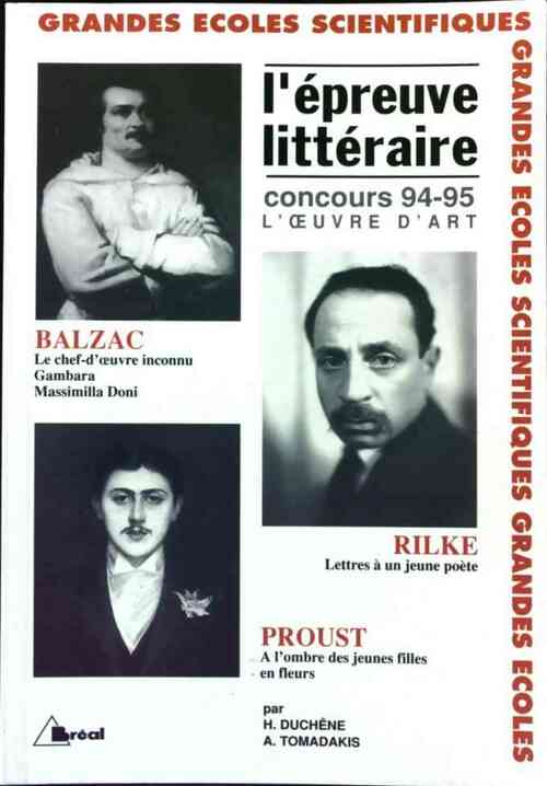 L'épreuve littéraire 1994-1995 - Collectif -  Bréal GF - Livre