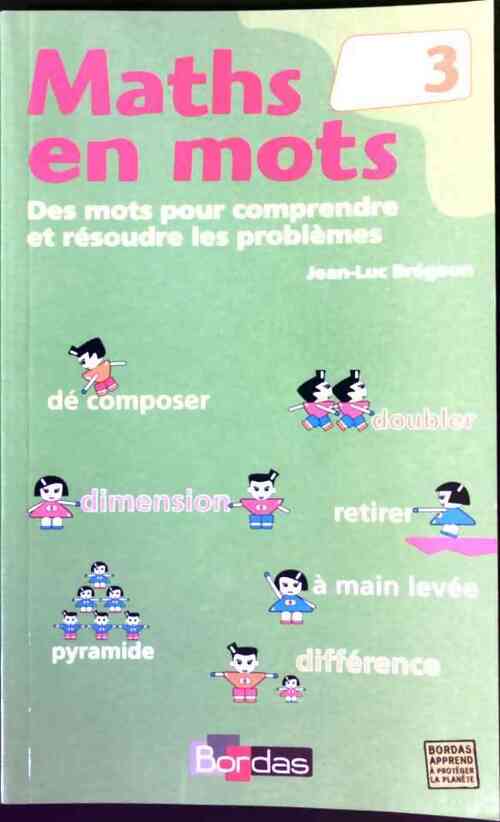 Livrenpoche : Maths en mots Cycle 3 - Jean-Luc Brégeon - Livre