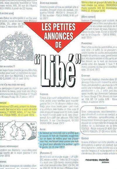 Livrenpoche : Les petites annonces de Libé 1973-1981 - Aurélie walk - Livre