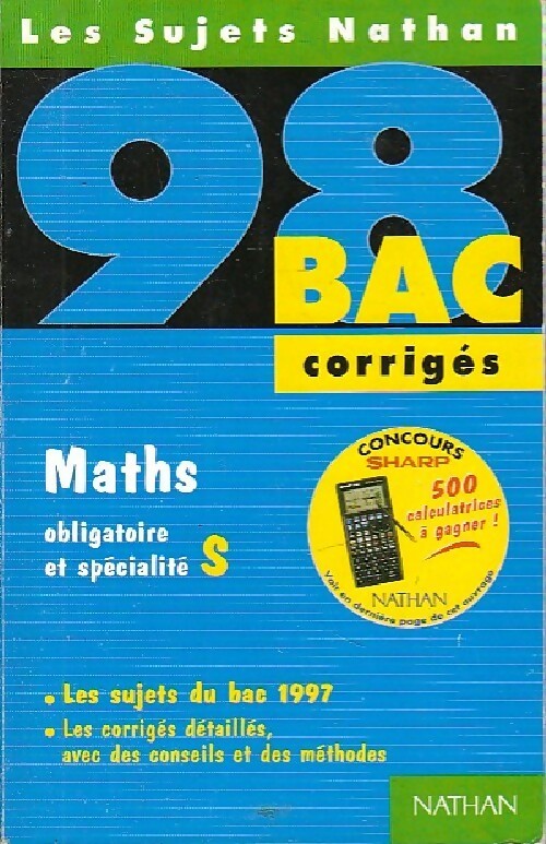Livrenpoche : Maths : Terminale S corrigées 1997 - Danièle Depouly - Livre
