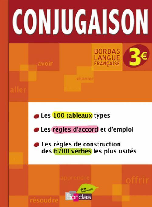 Conjugaison - Eric Arsouin -  Bordas langue française - Livre