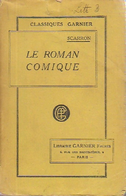 Livrenpoche : Le roman comique - Paul Scarron - Livre