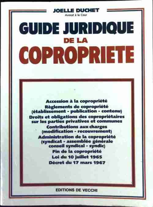 Livrenpoche : Guide juridique de la copropriété - Joëlle Duchet - Livre