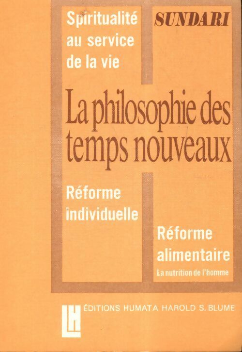 Livrenpoche : La Philosophie des temps nouveaux - Sundari - Livre