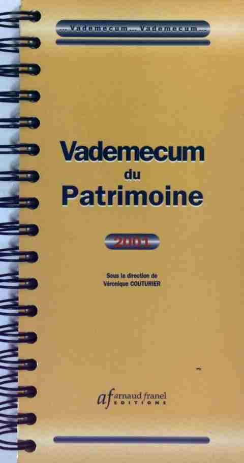 Livrenpoche : Vademecum du patrimoine 2001 - Véronique Couturier - Livre