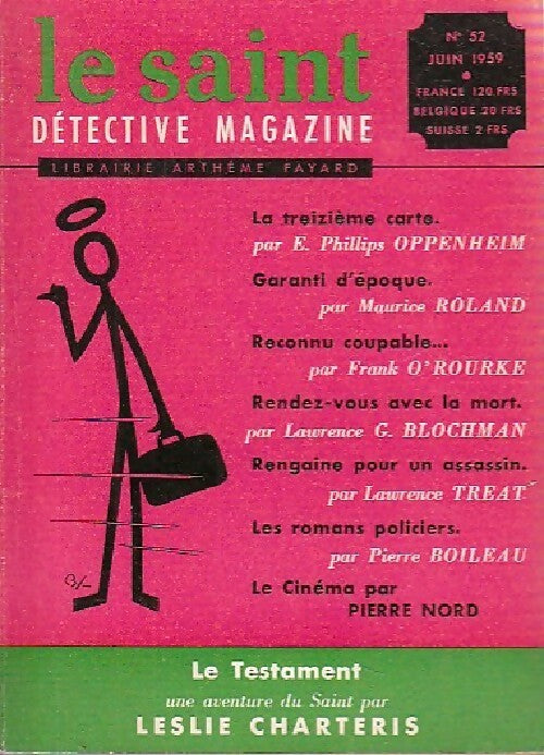 Le Saint n°52 - Collectif -  Le Saint. Détective magazine - Livre
