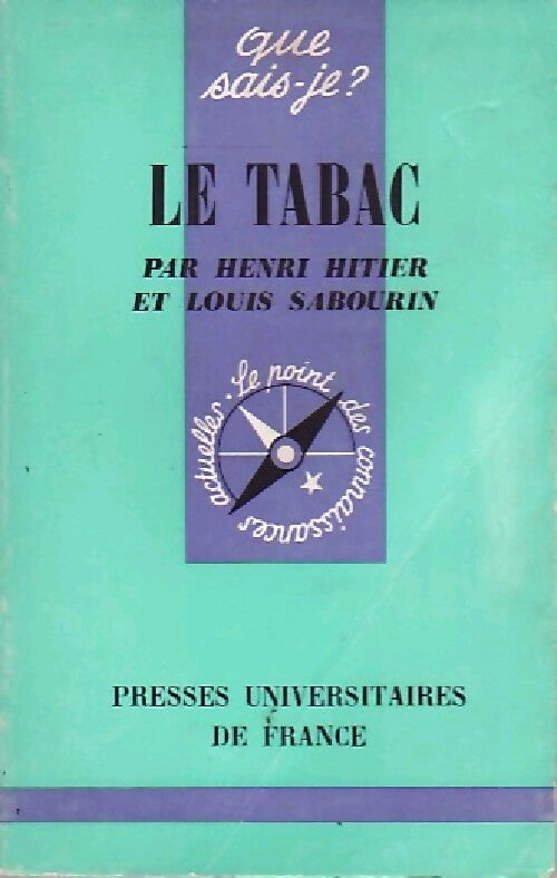 Livrenpoche : Le tabac - H. Hitier, L. Sabourin - Livre