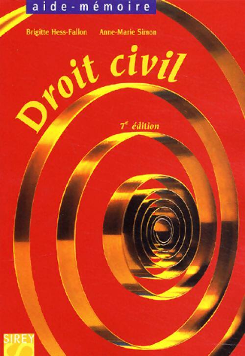 Livrenpoche : Droit civil - Brigitte Hess-Fallon - Livre