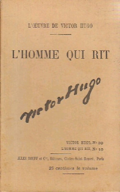 L'homme qui rit Tome X - Victor Hugo - Livre