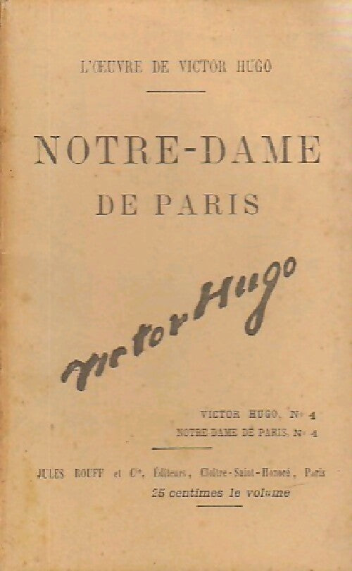 Livrenpoche : Notre Dame de Paris Tome IV - Victor Hugo - Livre