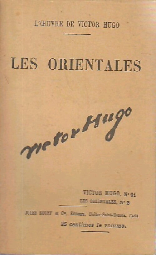 Les orientales Tome II - Victor Hugo - Livre