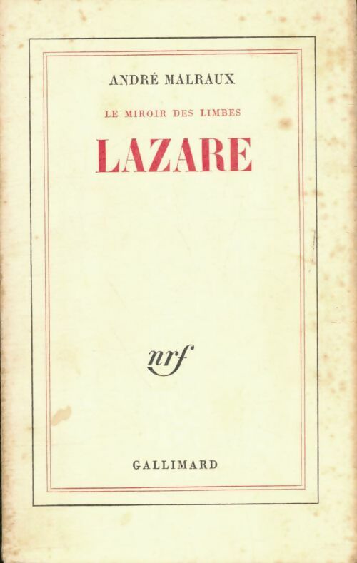 Livrenpoche : Lazare - André Malraux - Livre