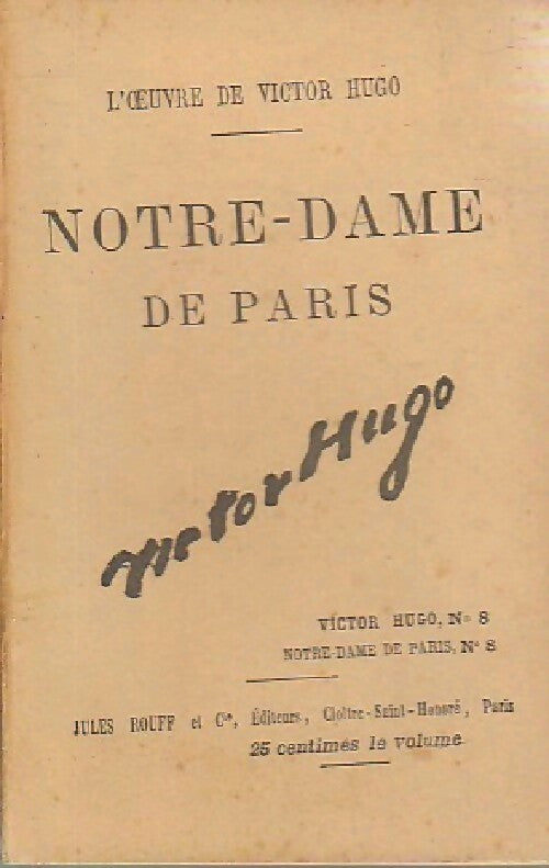 Livrenpoche : Notre Dame de Paris Tome VIII - Victor Hugo - Livre