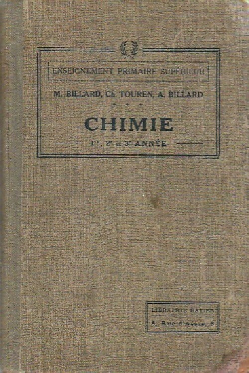 Livrenpoche : Chimie 1ere, 2e et 3e année - Collectif - Livre