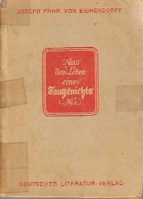 Livrenpoche : Aus dem leben eines taugenichts - Joseph Von Eichendorff - Livre