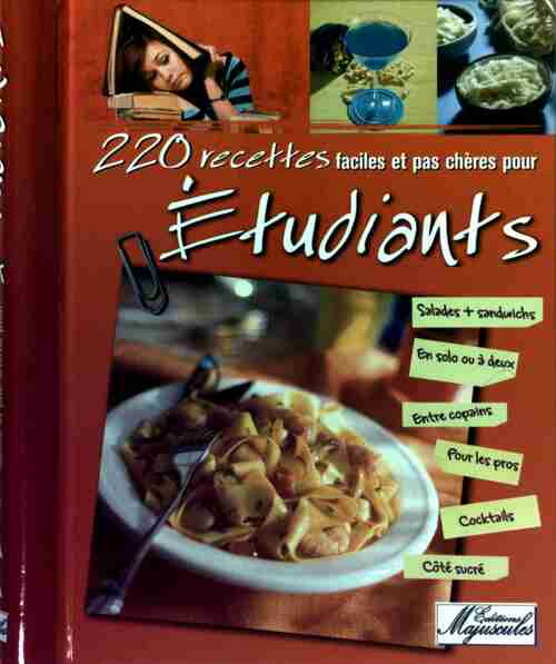 Livrenpoche : 220 recettes faciles et pas chères pour étudiants - Collectif - Livre