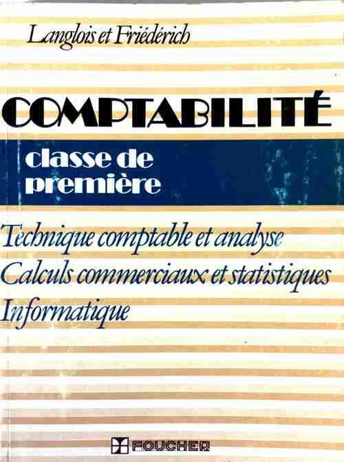 Livrenpoche : Comptabilité Classe de première - Langlois - Livre