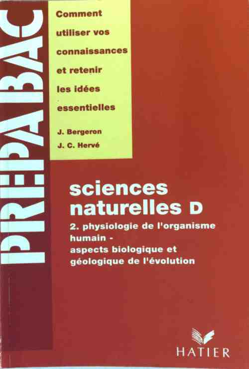 Livrenpoche : Sciences naturelles D Tome II - J. Bergeron - Livre