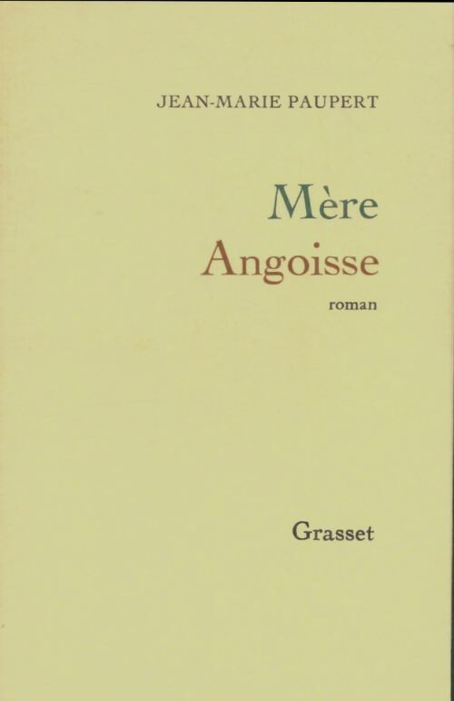 Livrenpoche : Mère Angoisse - Jean-Marie Paupert - Livre