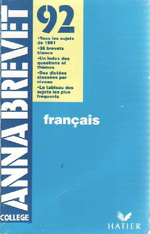 Français 1992 - Yves Bomati -  Annabrevet - Livre