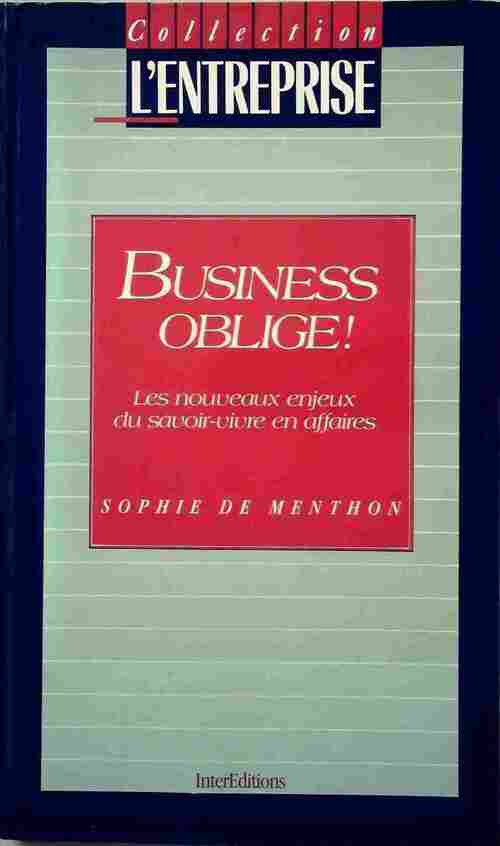 Livrenpoche : Business oblige ! - Sophie De Menton - Livre