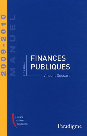Livrenpoche : Finances publiques - Vincent Dussart - Livre