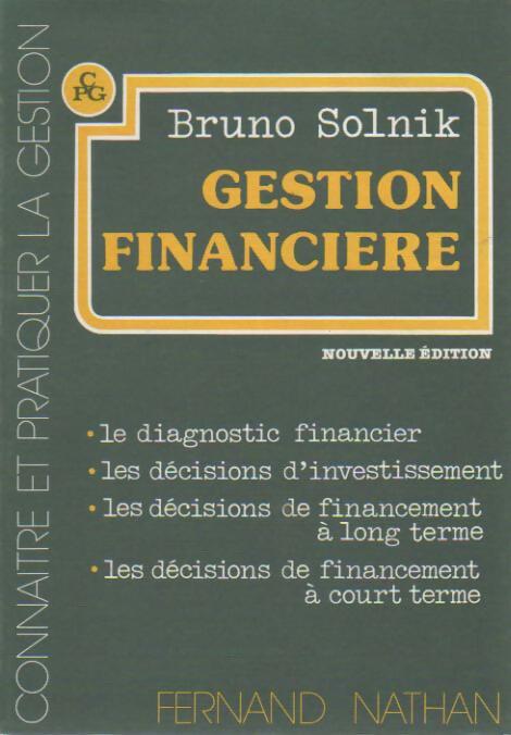 Livrenpoche : Gestion financière - Bruno Solnik - Livre