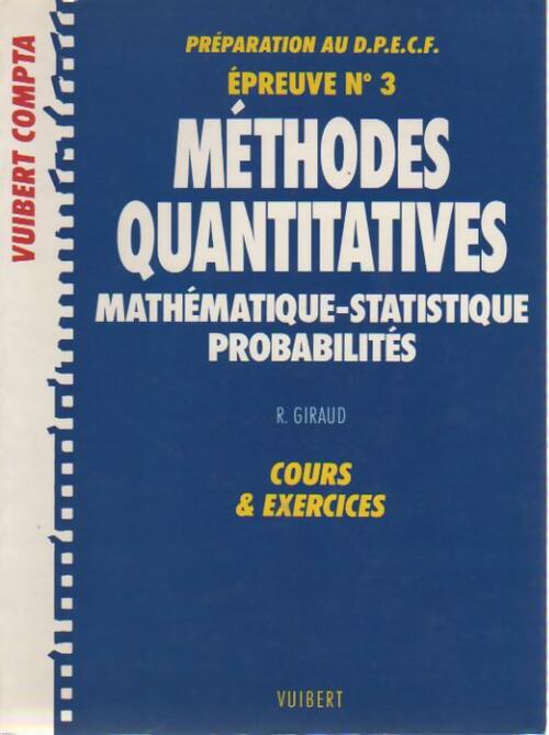 Livrenpoche : Méthodes quantitatives, mathématique-statistique, probabilités - R. Giraud - Livre