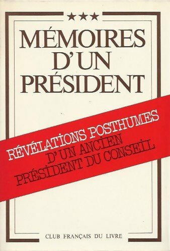 Livrenpoche : Mémoires d'un président - Anonyme - Livre