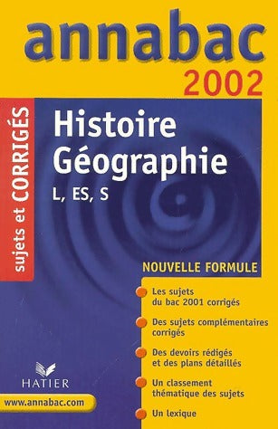 Livrenpoche : Histoire Géographie Séries L, ES, S Sujets & Corrigés 2002 - Jacques Asklund - Livre