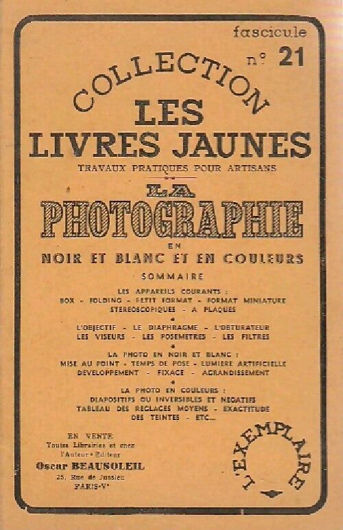 Livrenpoche : La photographie en noir et blanc - Oscar Beausoleil - Livre