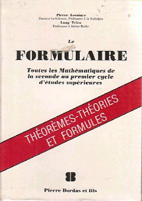 Livrenpoche : Le formulaire - Jean Lecointre - Livre