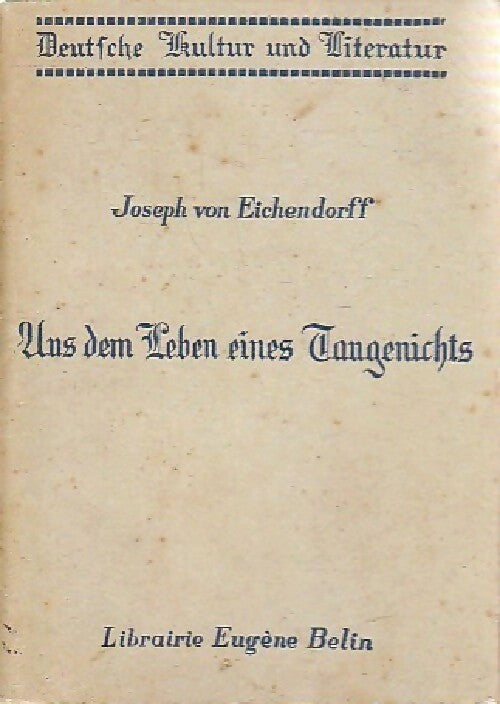 Livrenpoche : Uns dem leben eines taugenichts - Joseph Von Eichendorff - Livre
