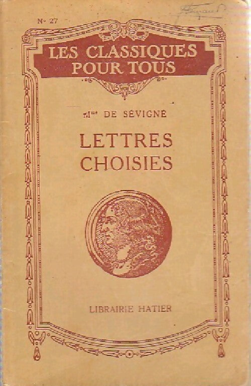 Livrenpoche : Lettres choisies - Madame De Sévigné - Livre