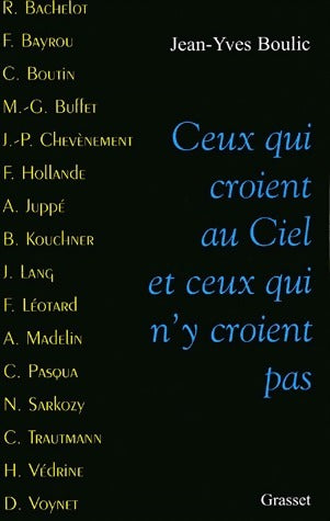 Livrenpoche : Ceux qui croient au ciel et ceux qui n'y croient pas - Jean-Yves Boulic - Livre