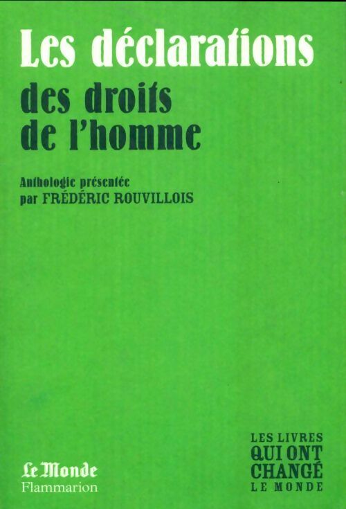 Livrenpoche : Les déclarations des droits de l'homme - Frédéric Rouvillois - Livre