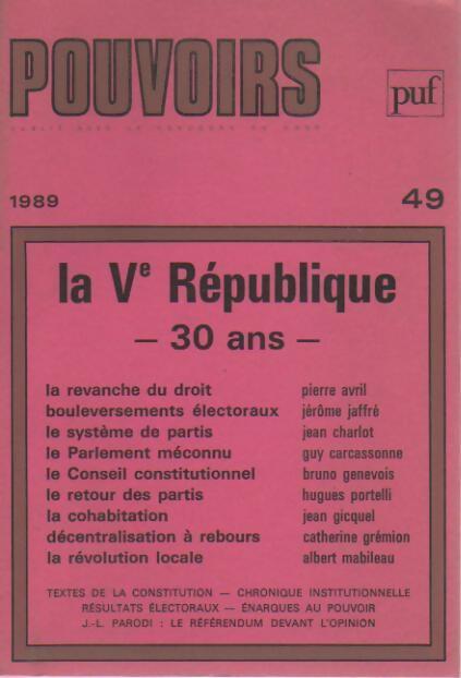Livrenpoche : La Ve République. 30 ans - Collectif - Livre