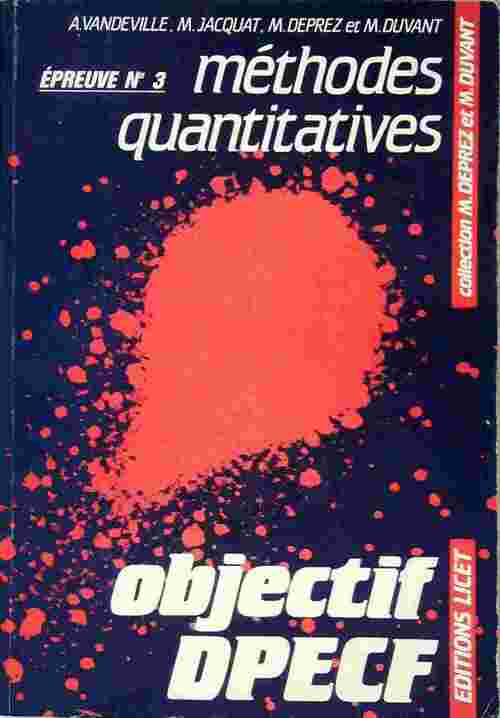 Livrenpoche : Objectif DEPCF Epreuve n°3 Méthodes quantitatives - Jacquat Vandeville - Livre