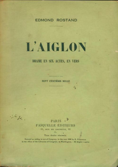 Livrenpoche : L'aiglon - Edmond Rostand - Livre