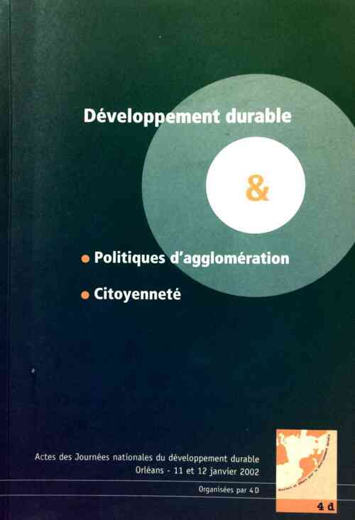 Livrenpoche : Développement durable et politiques d'agglomération, citoyenneté - Collectif - Livre