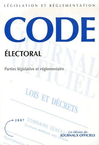 Livrenpoche : Code électoral 2007 - Collectif - Livre