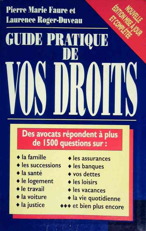 Livrenpoche : Vos droits - Pierre-Marie Faure - Livre