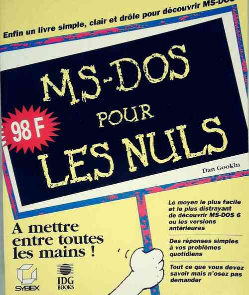 Livrenpoche : MS-DOS pour les nuls - Dan Gookin - Livre