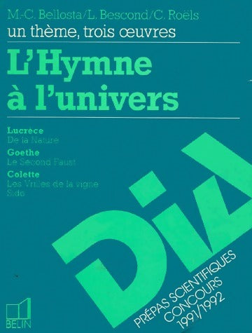Livrenpoche : L'hymne à l'univers - Marie-Christine Bellosta - Livre