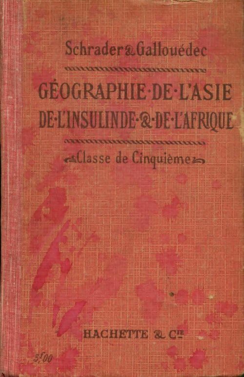 Livrenpoche : Géographie de l'Asie, de l'Insulinde et de l'Afrique (5e) - F. Maurette, L Gallouédec - Livre