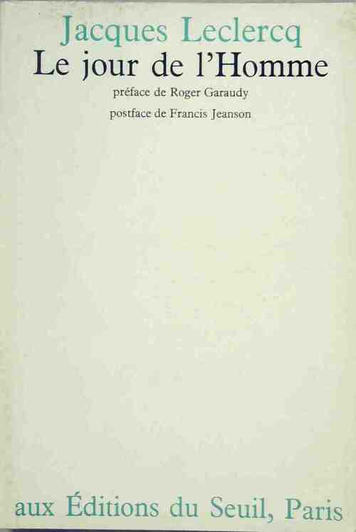 Livrenpoche : Le jour de l'Homme - Jacques Leclercq - Livre