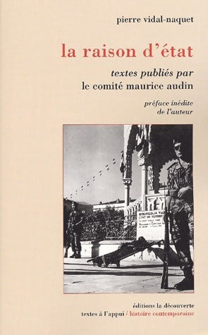 Livrenpoche : La raison d'Etat - Pierre Vidal-Naquet - Livre