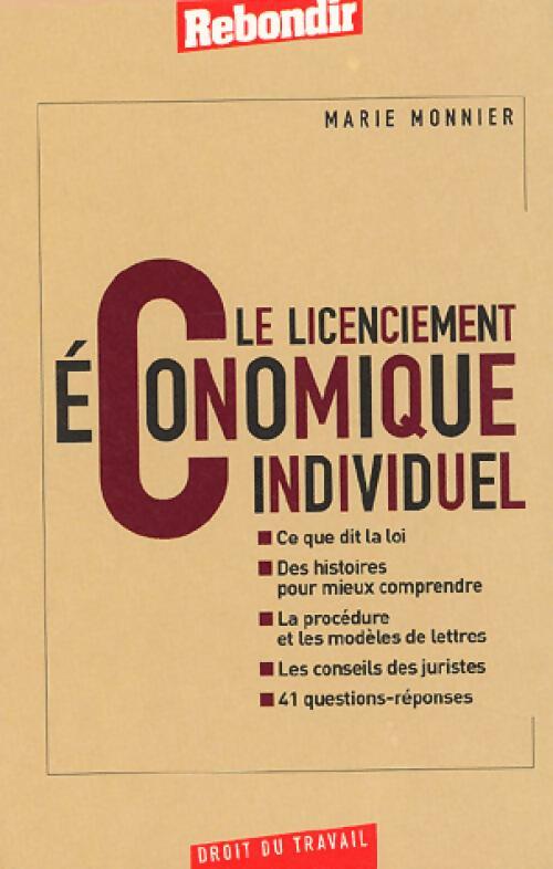 Livrenpoche : Le licenciement économique individuel - Marie Monnier - Livre