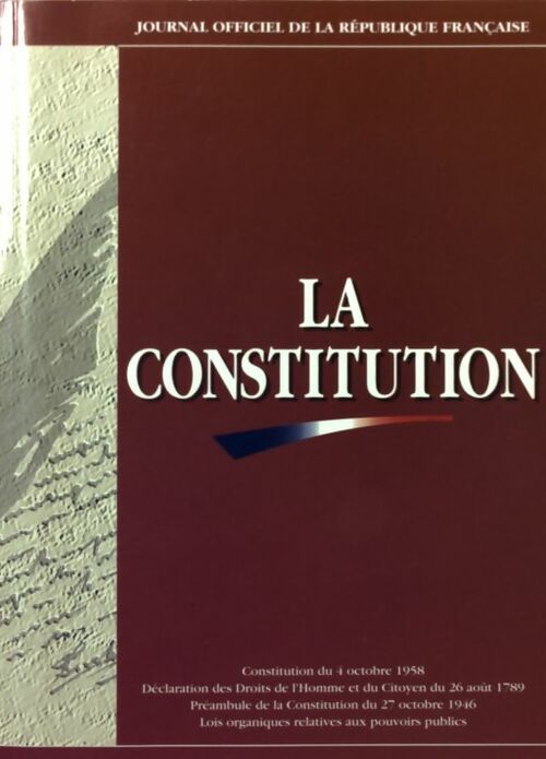 La constitution - Inconnu -  Journaux Officiels GF - Livre