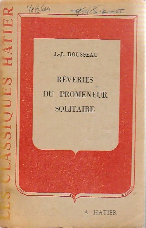 Livrenpoche : Les rêveries du promeneur solitaire - Jean-Jacques Rousseau - Livre